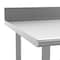 Flash Furniture Reese 430 Stainless Steel 18 Gauge Open Base Kitchen Prep and Work Table w/4-in Backsplash NH-WT-3072-OG-B4-GG - alternate 7